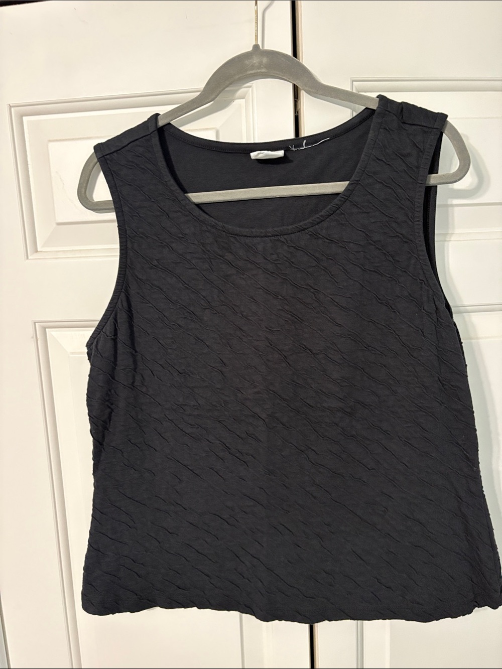 C&C California Sleeveless Textured Tank Top - Black